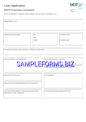 Loan Application Form 2 doc pdf free